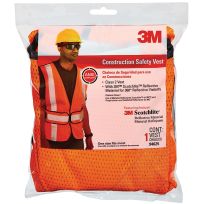 3M™ Construction Safety Vest, 94625-80030-PS, Fluorescent Orange, One Size Fits Most