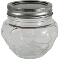 Country Classics™ Decorative Jam Jars, Regular Mouth, 4-Pack, CCCJ-208-4PK-S, 8 OZ