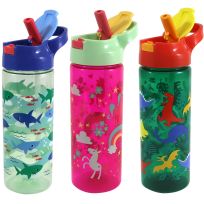 Green Canteen™ Plastic Kids Hydration Bottles, Assorted Colors, PTB-818, 18 OZ