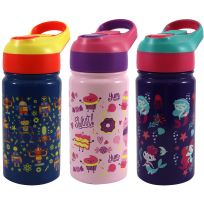Green Canteen™ Double Wall Stainless Steel Kids Hydration Bottles, Assorted Colors, DWVBK-111, 12 OZ