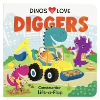 Cottage Door Press Lift-a-Flap Book, Dinos Love Diggers, 1009220