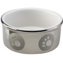 Spot Paw Print Titanium Dog Dish, 6829, Large