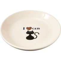 Spot "I Love Cats" Cat Saucer, 54696, Cream, Small