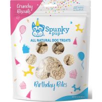 Spunky Pup Crunchy Biscuit Treats, Peanut Butter Brithday Bites, 6192, 10 OZ