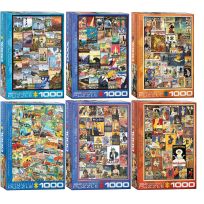 Eurographics Assorted Vintage Posters, 1,000 Piece Puzzle, 8999-0427