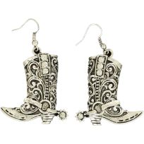 Blazin Roxx Crystal Boot Dangle Earrings, 30360