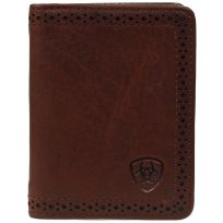 Ariat® Bi-Fold Flip Wallet, A35128283, Dark Copper