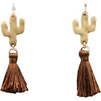 Blazin Roxx Cactus & Tassel Earrings, 30932