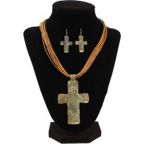 Blazin Roxx Rope & Patina Cross Set, 30945