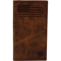 Ariat® Distressed USA Flag Rodeo Wallet, A3545802