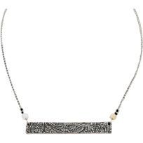 SILVER STRIKE Paisley Beaded Necklace, DN1051SB