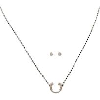 SILVER STRIKE Horseshoe Necklace Set, DNE0737SBGB