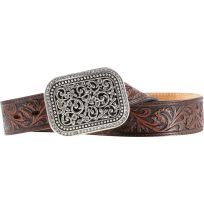Ariat® Embossed Leather Belt, 1-1/2