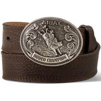 Ariat® Leather Belt with Rodeo Champion Buckle, 1-1/4 IN