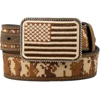 Ariat® Belt with USA Flag Buckle, 1-1/4 IN