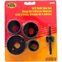 Toolcache Hole Saw Set, 5-Piece, 51142