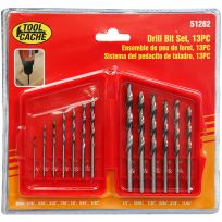 Toolcache Drill Bit Set, 13-Piece, 51262
