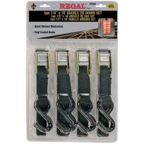 Toolcache REGAL® Buckle Tie Down Set, 4-Piece, 67305