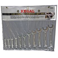 Toolcache REGAL® Sae Combination Wrench Set, 11-Piece, 67365