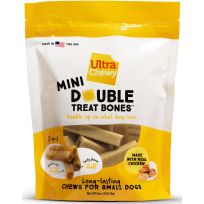 Ultra Chewy® Double Treat Bones Mini, Chicken, 7088, 9 OZ