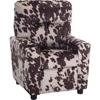 CQ Design Kid's Plush Recliner, 2489-CD, Cow Hide