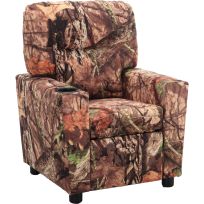 CQ Design Kid's Plush Recliner, 2489-CM, Camo