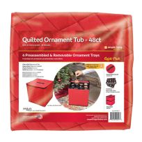Simple Living Solutions Quilted Ornament Tub, 48-Count, 510148-S