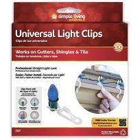 Simple Living Solutions Universal Light Clips, 100-Count, 712100