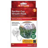 Simple Living Solutions Suction Cup Wreath Hook, 12-Count, 713001