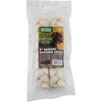 Masters Best Friend 8" Rawhide Braided Sticks, 2-Pack, 06-006871
