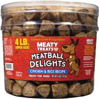 MEATY TREATS® Meatball Delights Chicken & Rice Recipe Dog Treats, 01517127, 4 LB