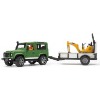 Bruder Toys Land Rover with Trailer, Worker and JCB Excavator, 2593