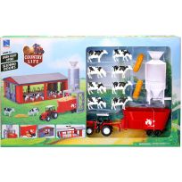 New Ray Country Life Dairy Cattle & Shed Play Set, SS-05155B
