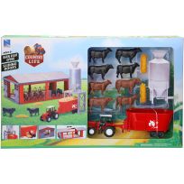 New Ray Country Life Beef Steer & Shed Play Set, SS-05155A
