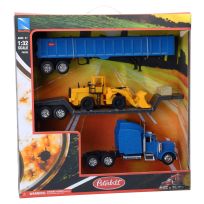 New Ray Long Haul Series Construction Transporter Set, SS-13805