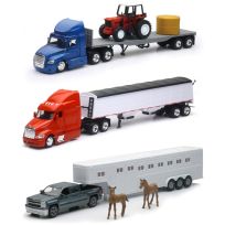 New Ray Long Haul Seriesl Farm Truck & Trailer Set, AS-15383