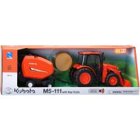 New Ray Kubota Tractor & Hay Baler Set, SS-33016