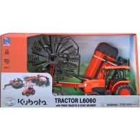 New Ray Kubota Tractor, Disk Mower & Rake, SS-33146