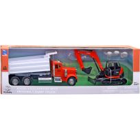 New Ray Kubota Dump Truck & Excavator Set, SS-33383A