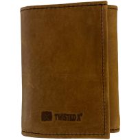Twisted X Trifold Leather Wallet, XWW-50, Bay Apache