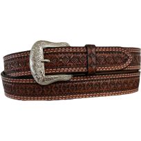 Ranger Belt Co. Two Tone Finish, Double Stitched Leather Belt