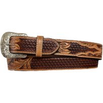 Ranger Belt Co. Floral & Basket Weave Billet Belt