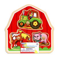 Real Wood Toys Wood Farm Puzzle Assortment, 611HW