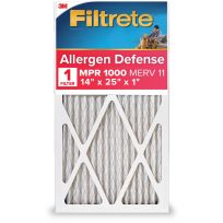 3M™ Filtrete™ Allergen Defense Air Filter, 1000 MPR, 9804-4, 14 IN x 25 IN x 1 IN