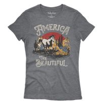 Willow Trails Women's "AMERICA THE BEAUTIFUL" GRAPHIC T-SHIRT