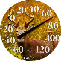 EZREAD™ Large Dial Thermometer, Buck, 840-1217, White, 12.5 IN