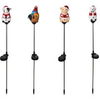 MOONRAYS® Solar Christmas Farm Animals Stick Lights, 12-Piece, 22711, Assorted