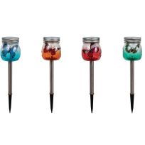 MOONRAYS® Solar Ombre Mason Jar Stake Light, 26258MR, Assorted