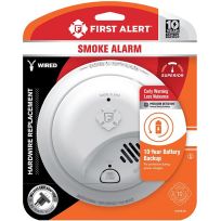FIRST ALERT® Smoke Alarm, Hardwired Interconnected with 10-Year Battery Backup, 1046848
