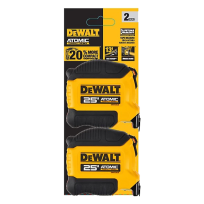 DEWALT ATOMIC COMPACT SERIES™ Tape Measure, 2-Pack, DWHT79325NRBT, 25 FT x 1-1/8 IN